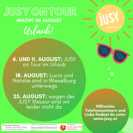 JUSY on Tour im August